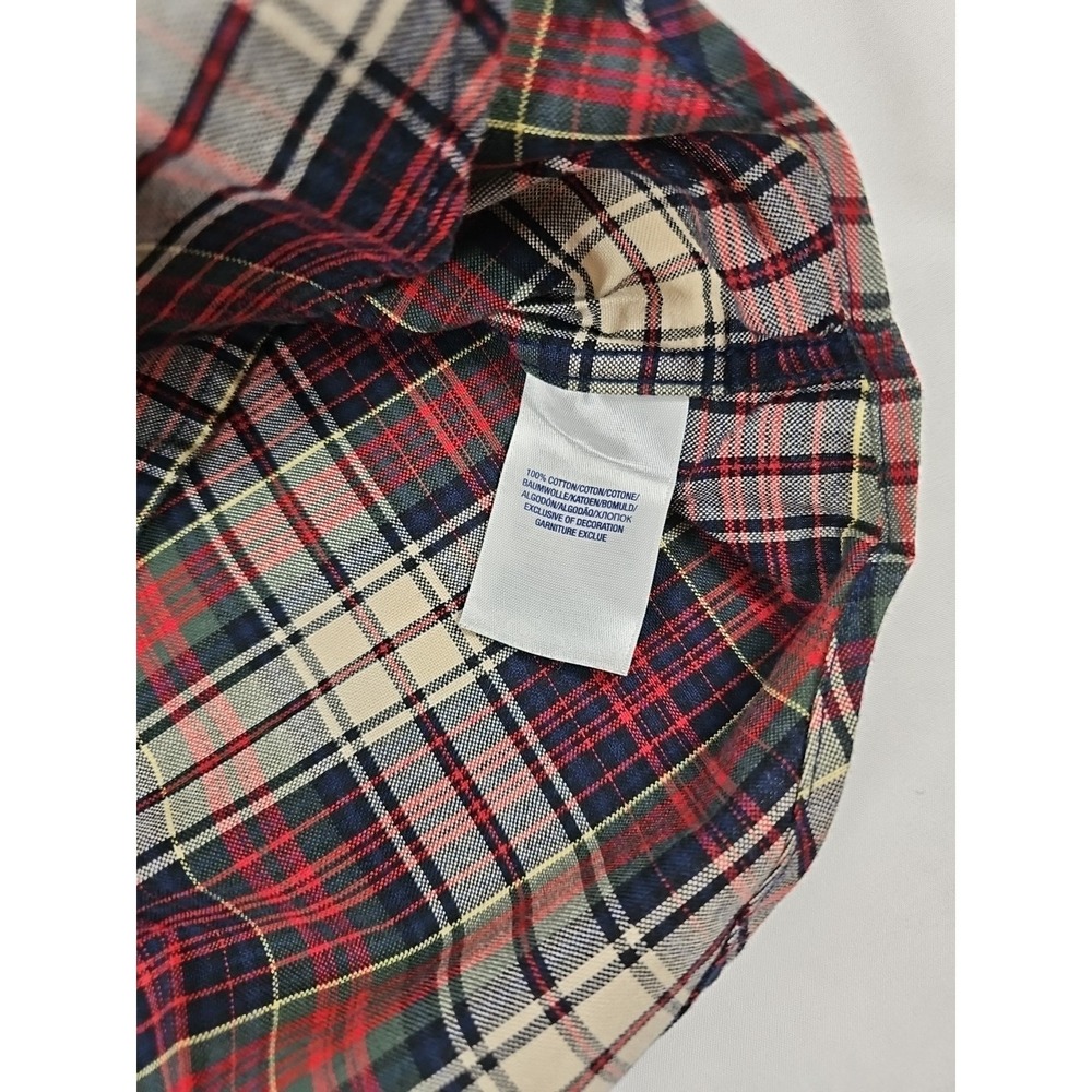 Ralph Lauren Polo Button Shirt Boys XL 18-20 Cotton Burgundy Plaid - Picture 3 of 4